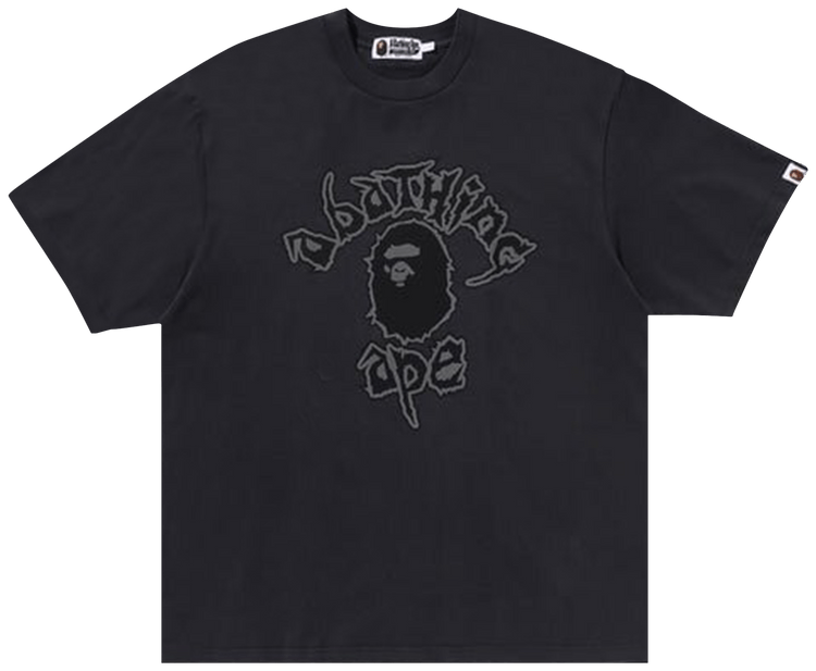 Buy BAPE Mad College Garment Dyed Relaxed Fit Tee Black 1K30