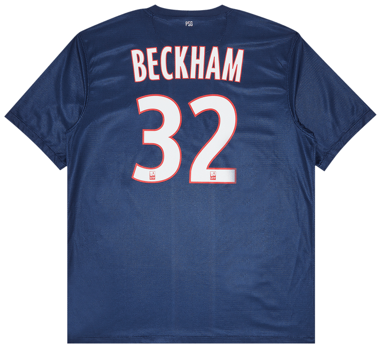 Vintage Paris Saint Germain Beckham 32 Home Stadium Jersey Blue