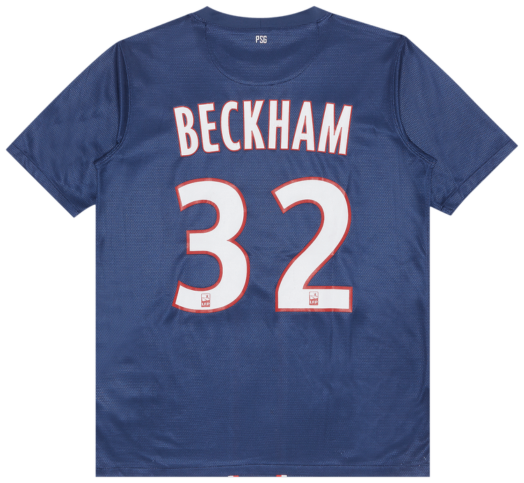 Vintage Paris Saint Germain Kids Beckham 32 Home Jersey Navy