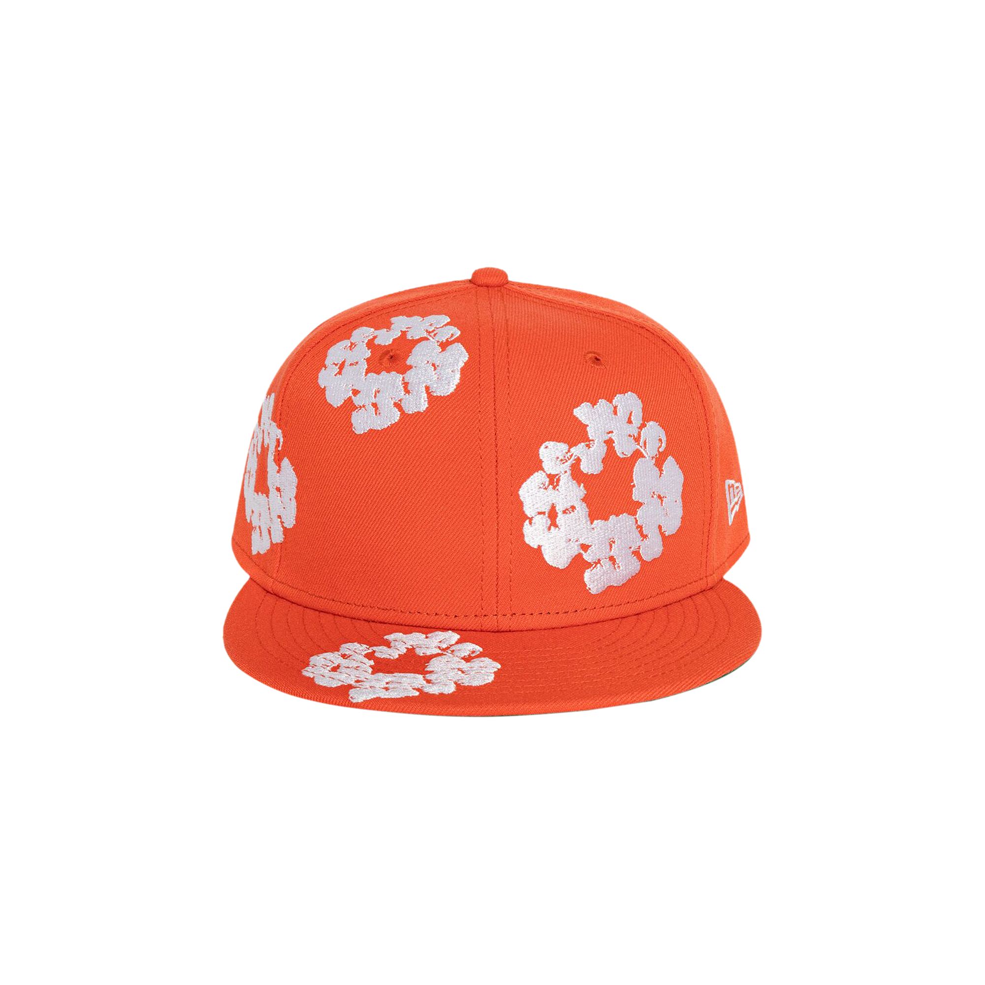 Pre-owned Denim Tears X New Era Cotton Wreath 59/50 'orange'