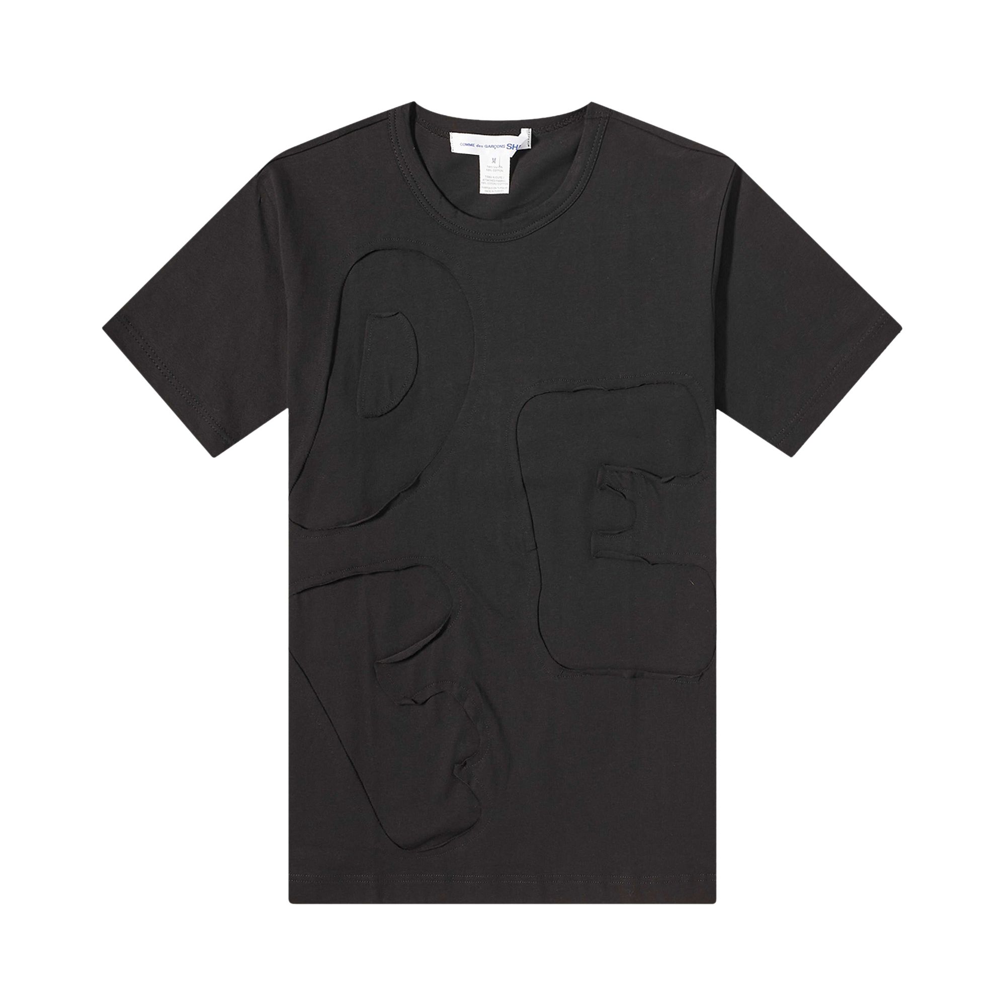 Pre-owned Comme Des Garçons Shirt Cut Out T-shirt 'black' | Men's Size L