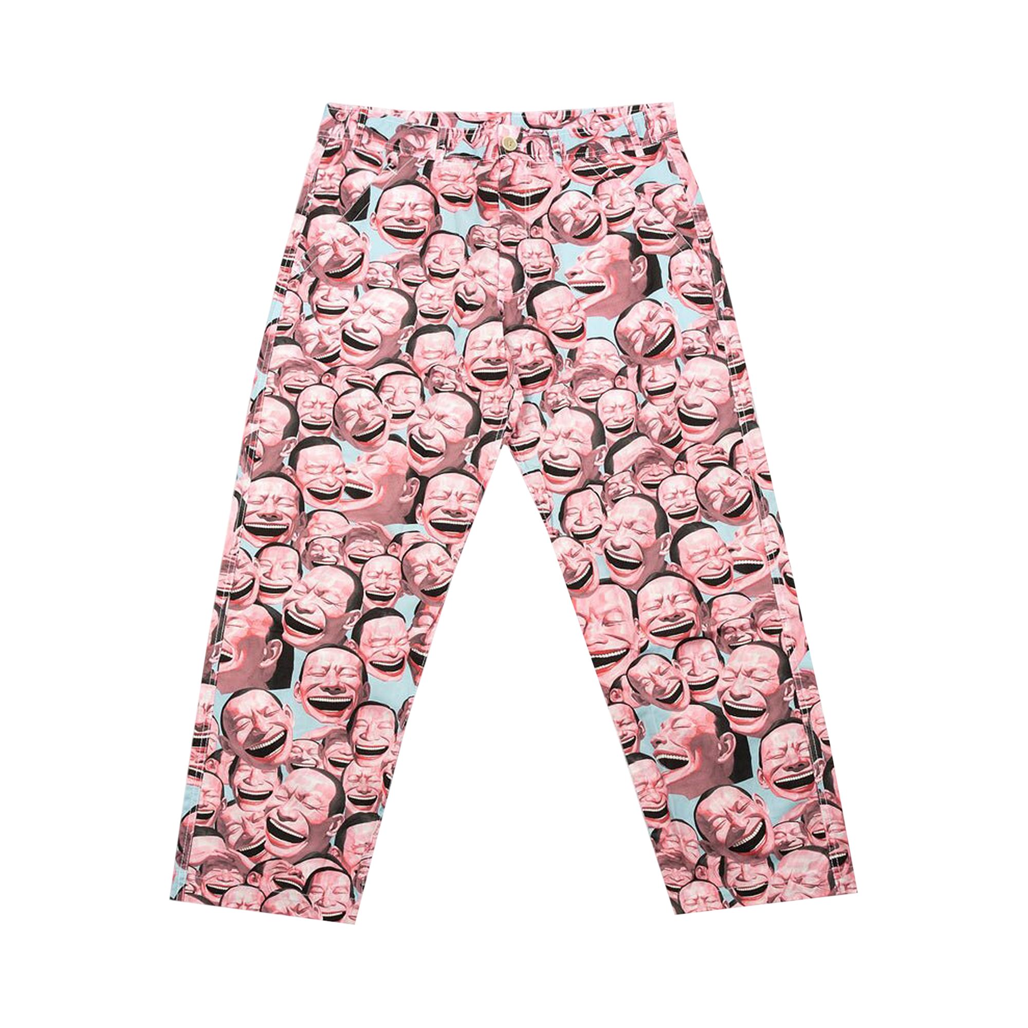 Pre-owned Comme Des Garçons Shirt Yue Minjun Graphic Print Pants 'pink' | Men's Size Xl