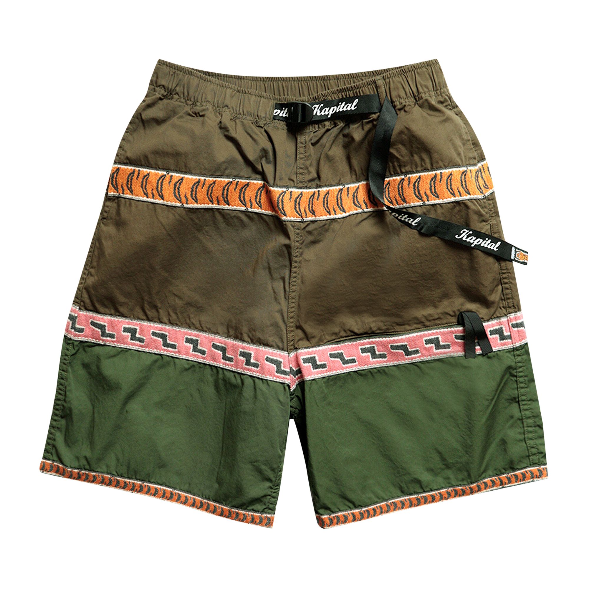 Pre-owned Kapital Combed Burberry Eco Baka Shorts 'khaki' | Tan | Men's Size 4