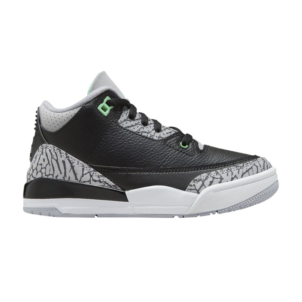 Air Jordan 3 Retro PS 'Green Glow' | Black | Kid's Size 2