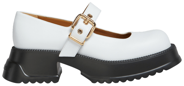 Marni Wmns Mary Jane Platform Sole White Black