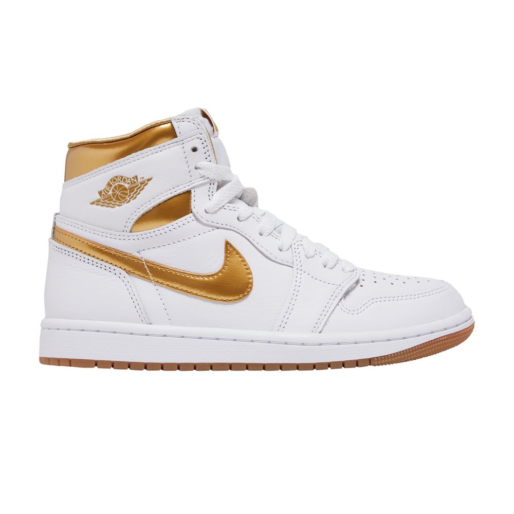 Wmns Air Jordan 1 Retro High OG 'Metallic Gold' | White | Women's Size 6.5