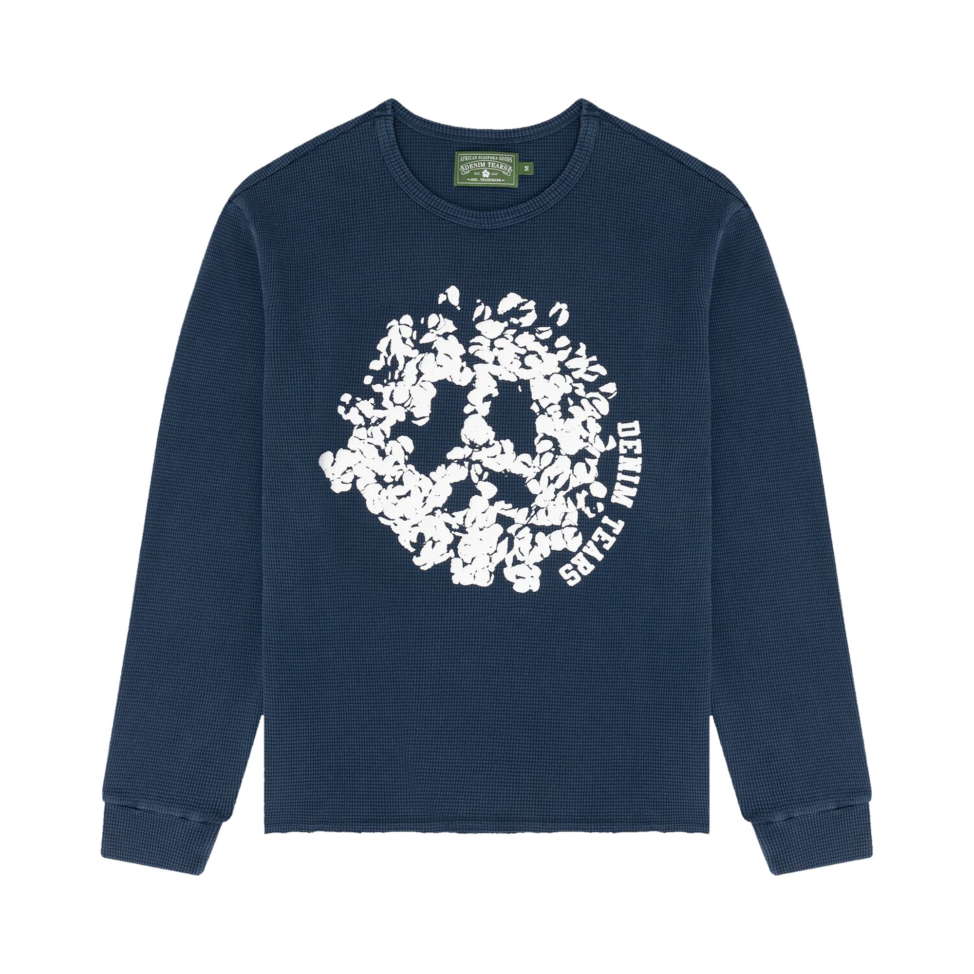 Pre-owned Denim Tears University Thermal Long-sleeve 'navy' In Blue