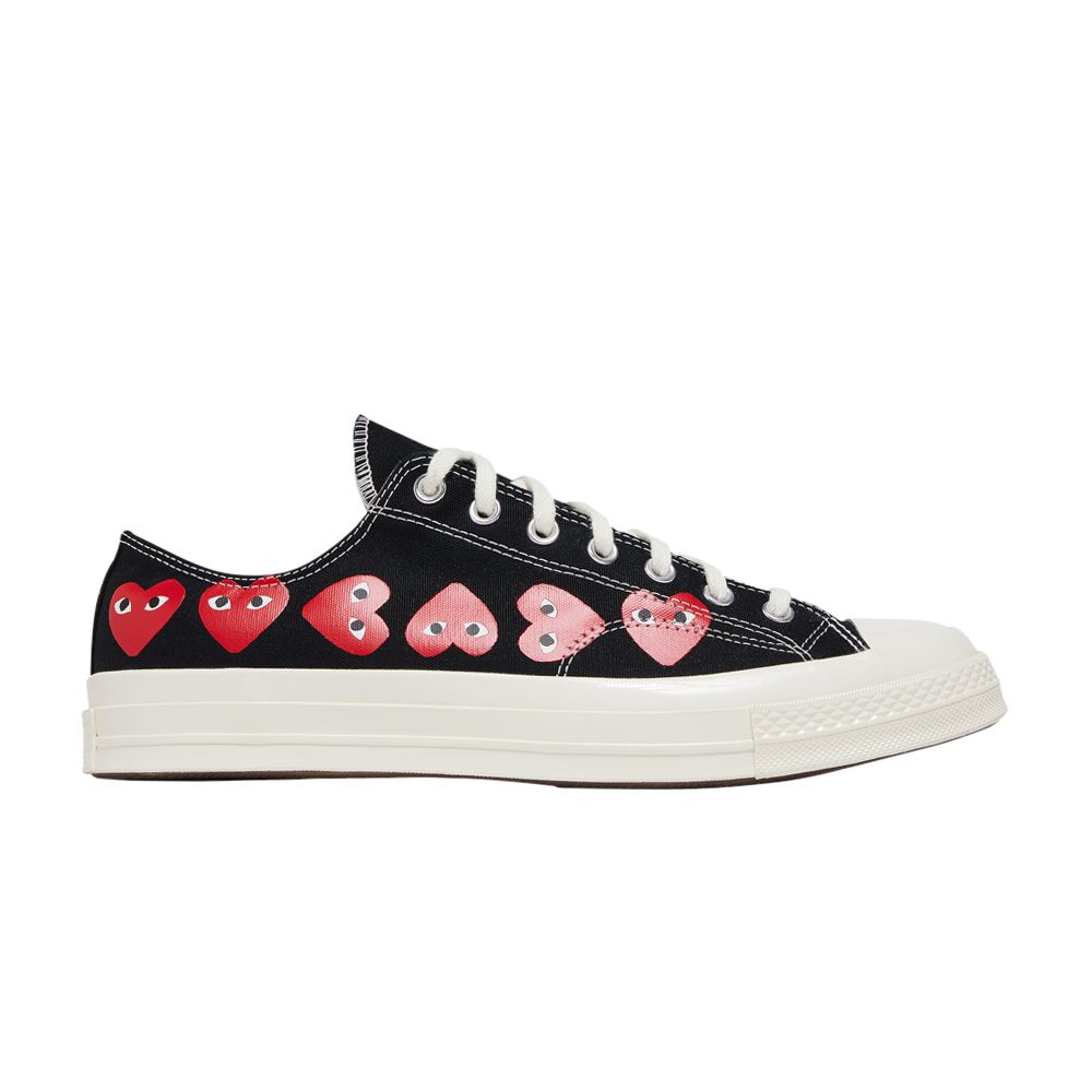 Converse Comme des Garçons PLAY x Chuck 70 Low 'Multi Heart - Black' | Men's Size 7.5