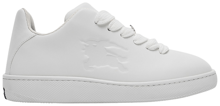 Burberry Leather Box Sneaker 'Debossed Equestrian Knight - White'