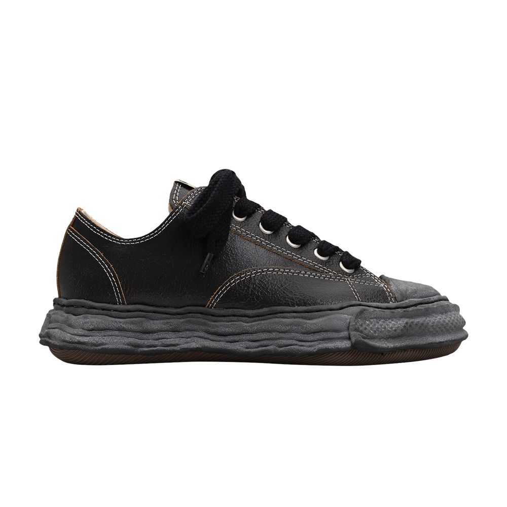 Pre-owned Miharayasuhiro Maison Mihara Yasuhiro Maison Mihara Yasuhiro Peterson Low 'cracking Leather - Black' | Men's Size 3