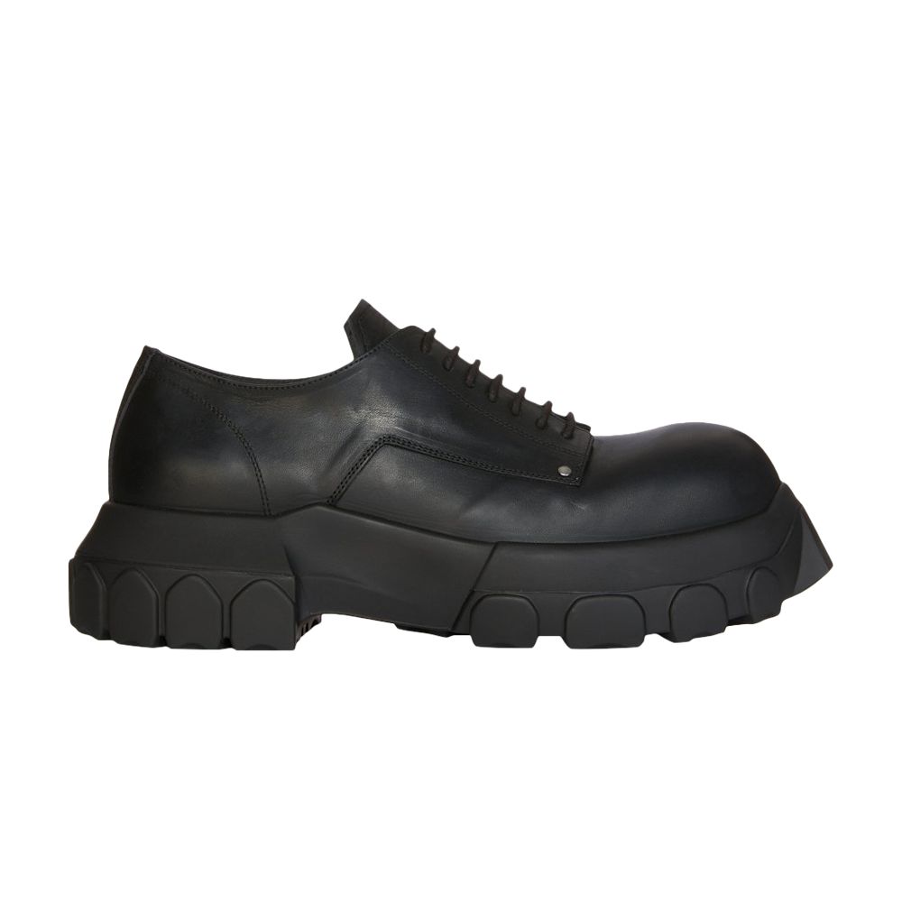 Pre-owned Rick Owens Lido Lace-up Bozo Tractor 'black' | Men's Size 45