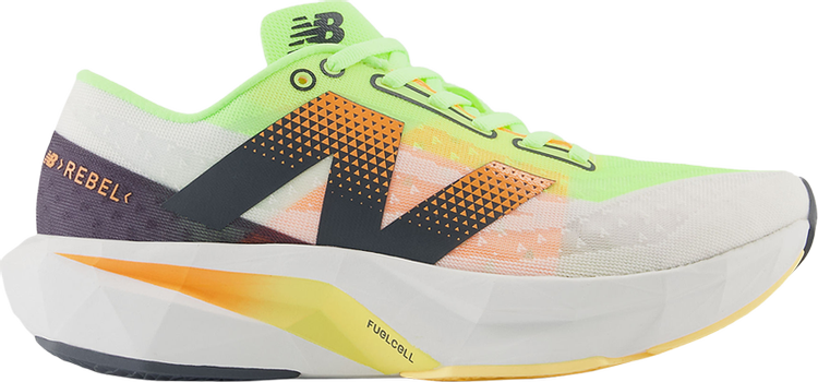 Wmns FuelCell Rebel v4 'White Bleached Lime Glow'
