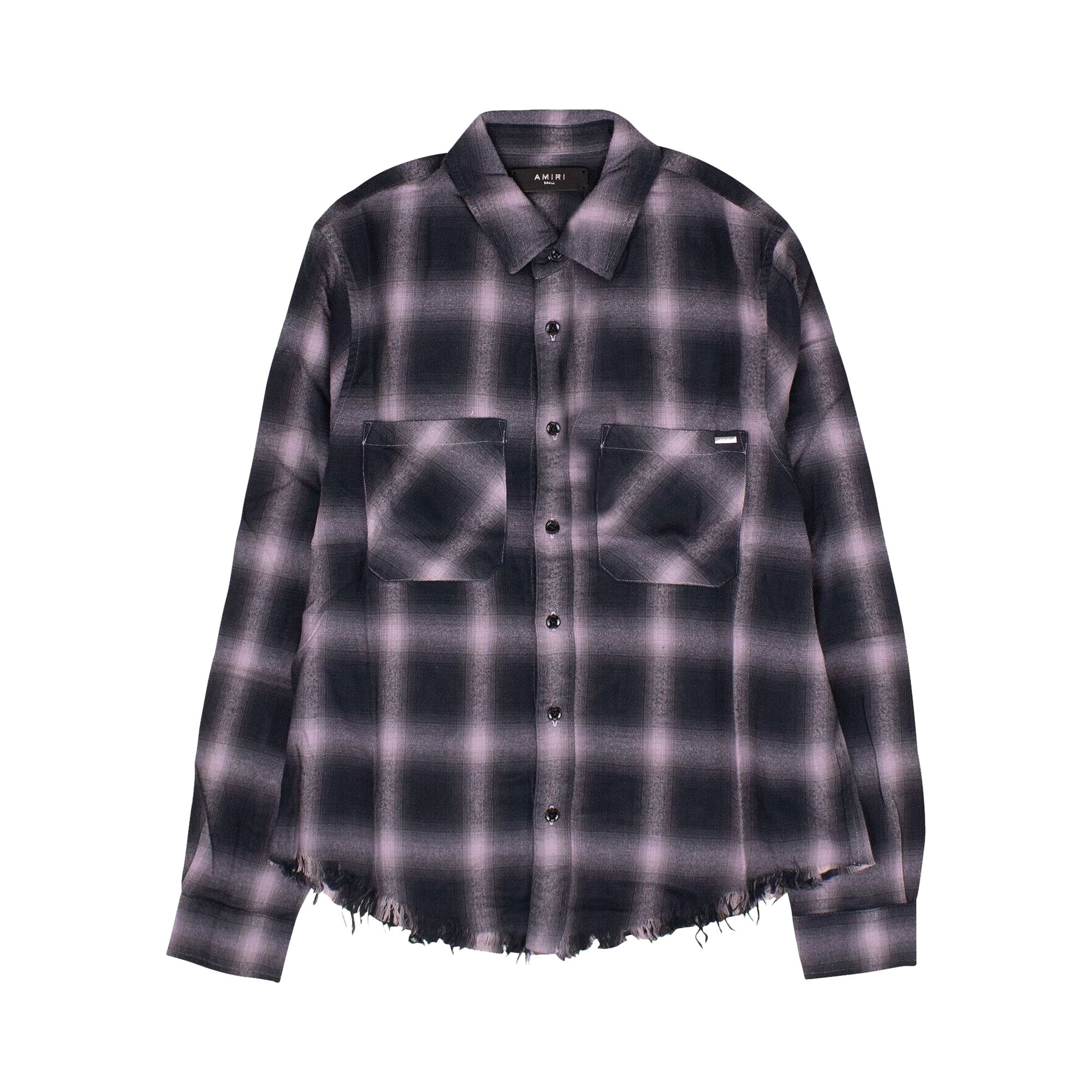 Amiri Shadow Plaid Blouse 'Black/Green' | Multi-Color | Men's Size XS