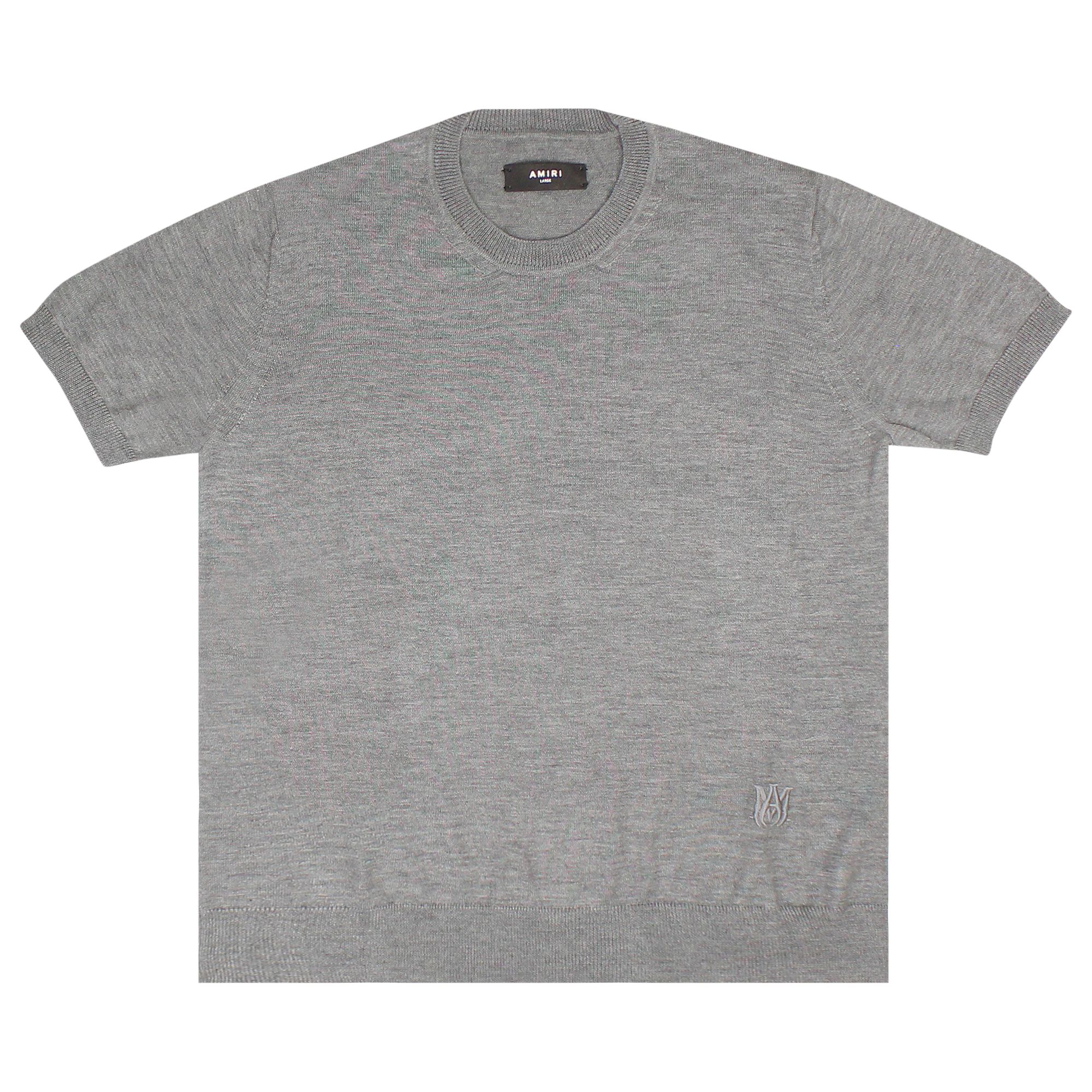 Pre-owned Amiri Embroidered Tee 'grey'
