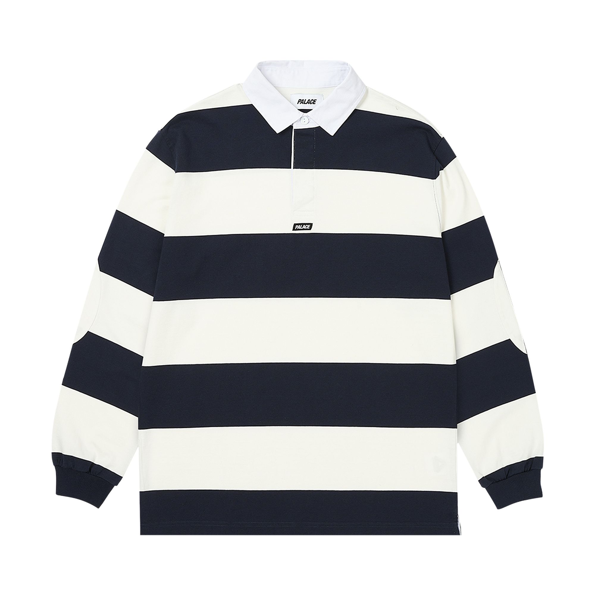 Palace Elbow Stripe Rugby 'White/Navy' | Men's Size L