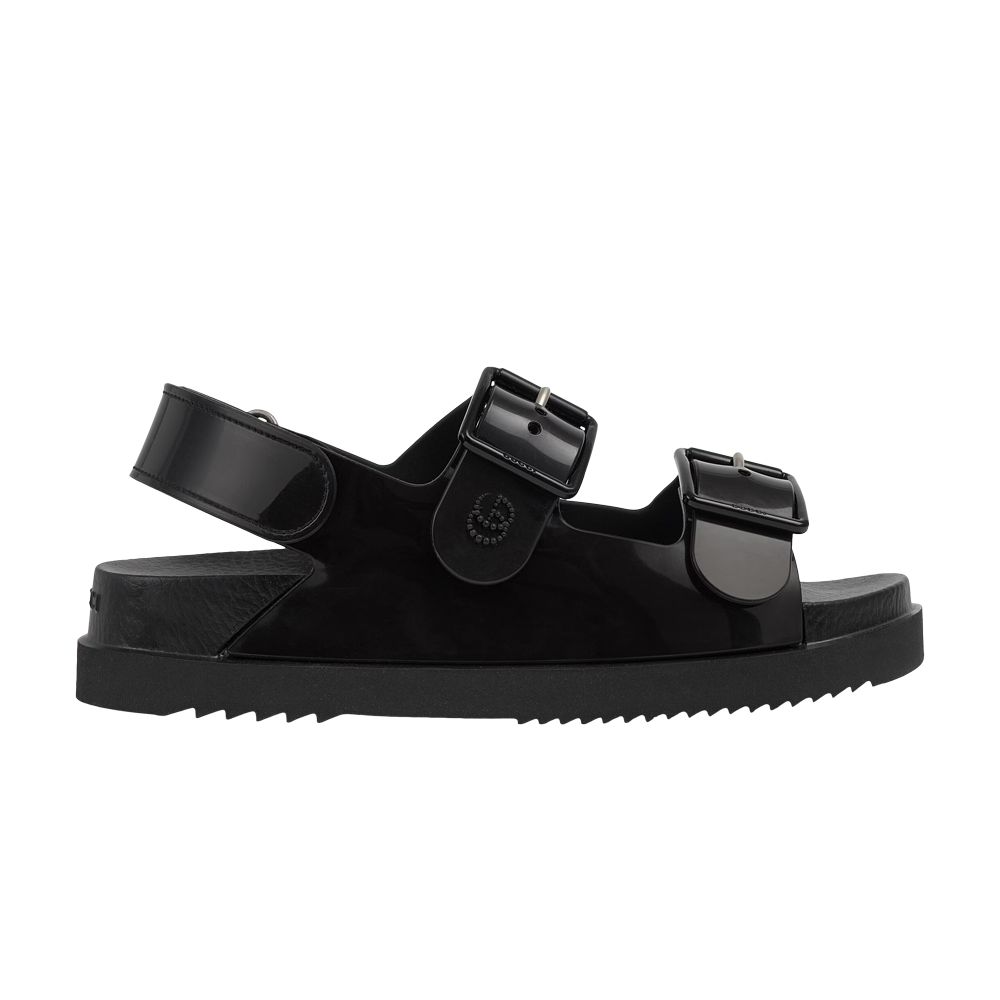Pre-owned Gucci Wmns Mini Double G Sandal 'black'