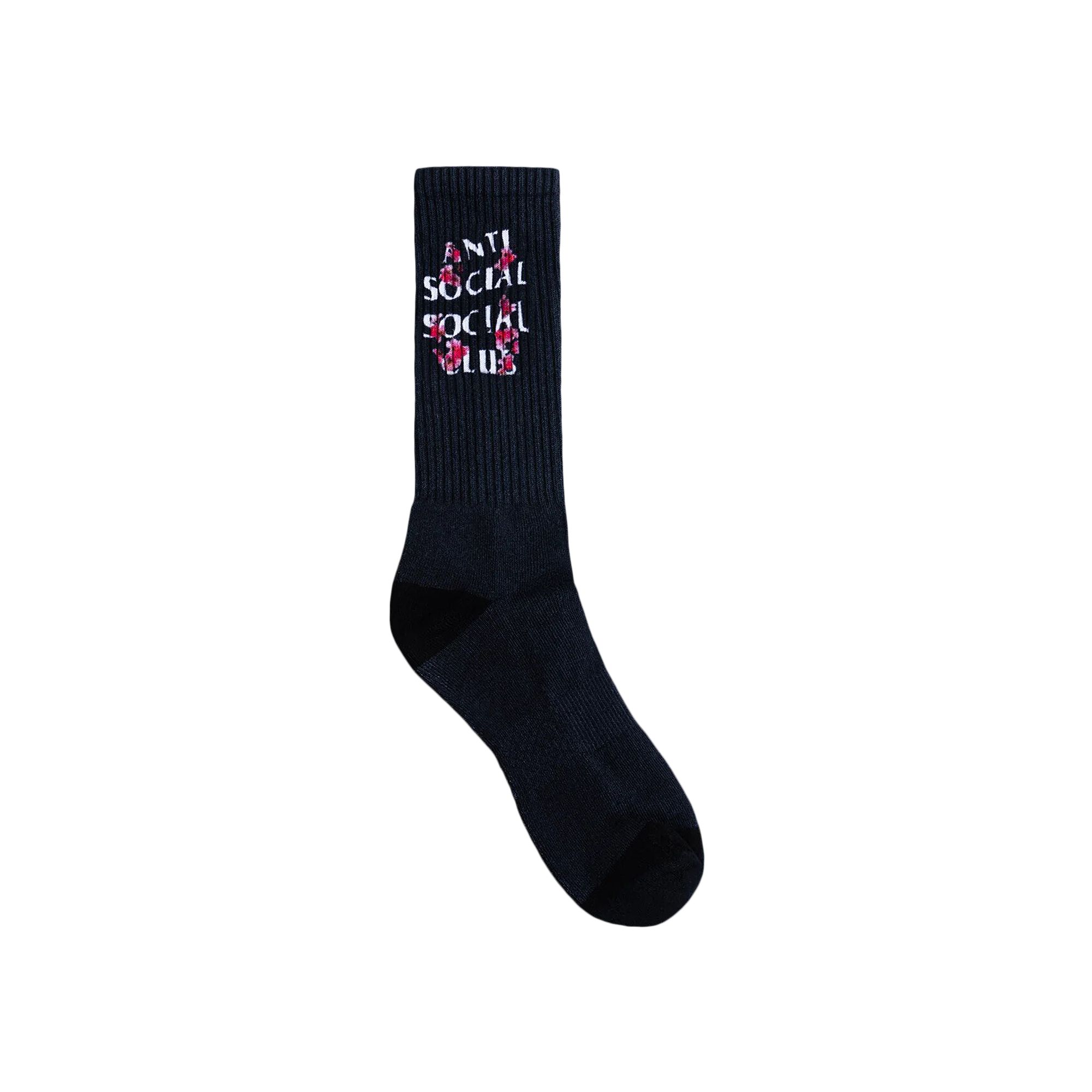 Pre-owned Anti Social Social Club Kkotch Socks 'black' | Men's Size Onesize