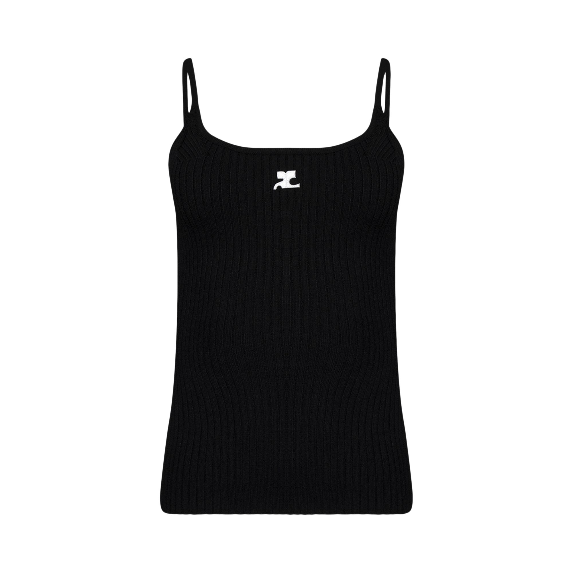 Courrèges Reedition Knit Tank Top 'Black' | Women's Size L