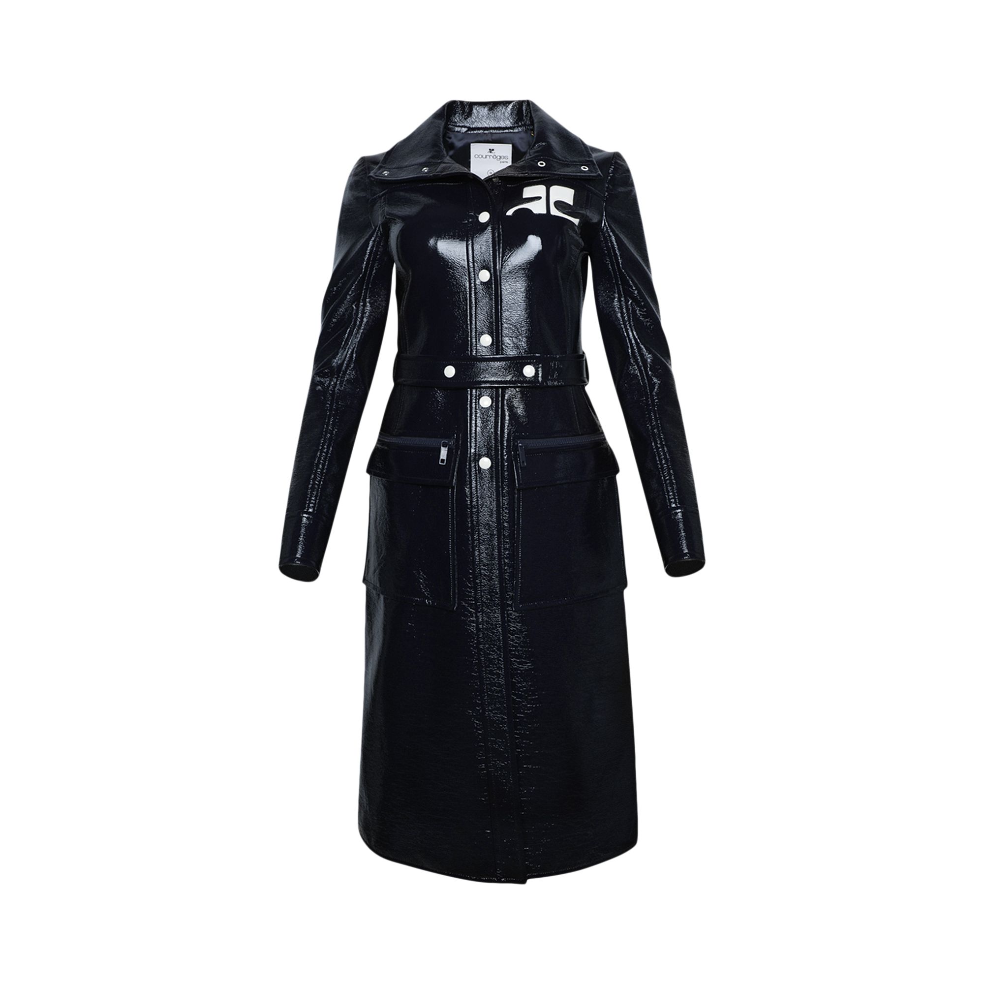 Courrèges Reedition Vinyl Trench Coat 'Blue' | Women's Size 36