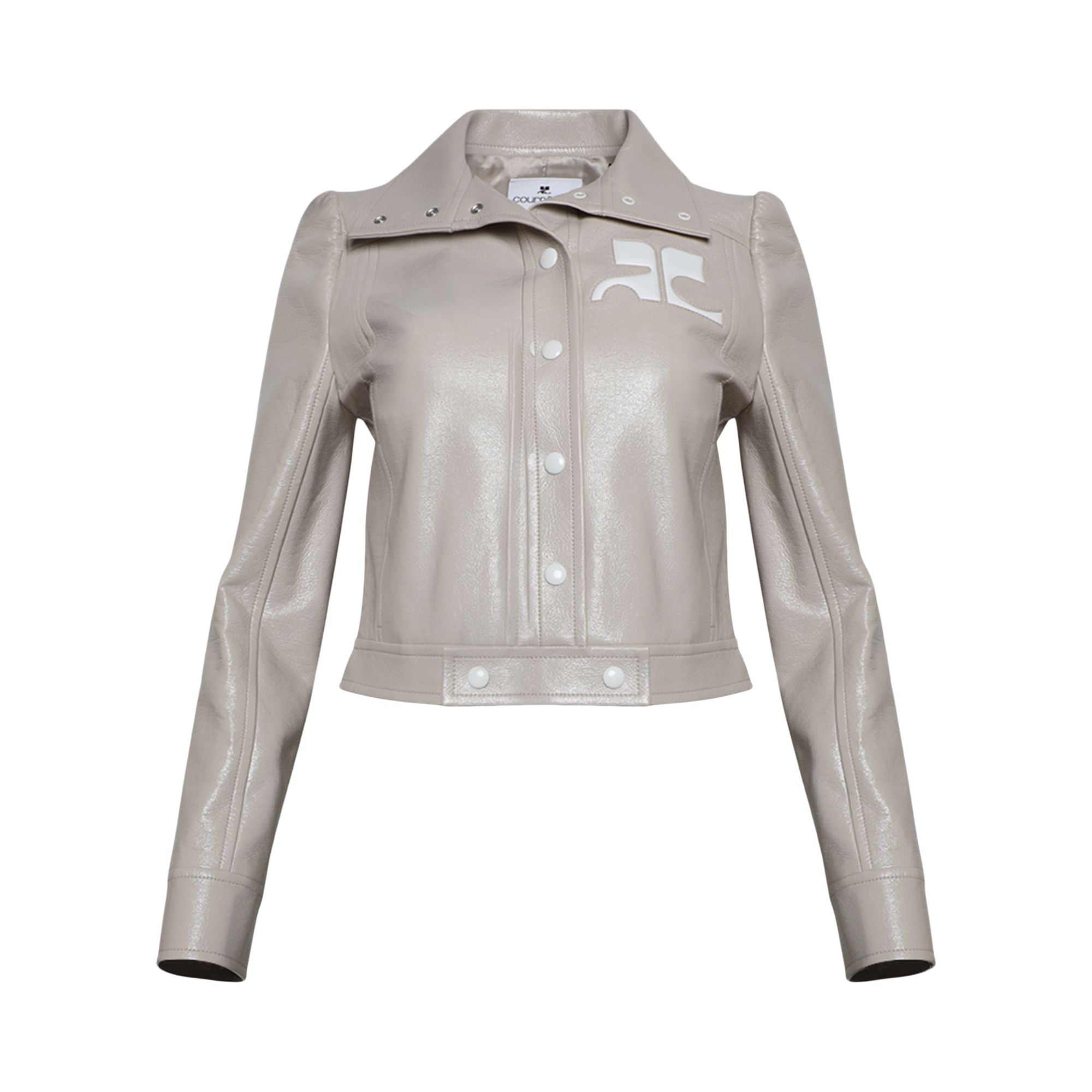 Courrèges Reedition Vinyl Jacket 'Grey' | Women's Size 34