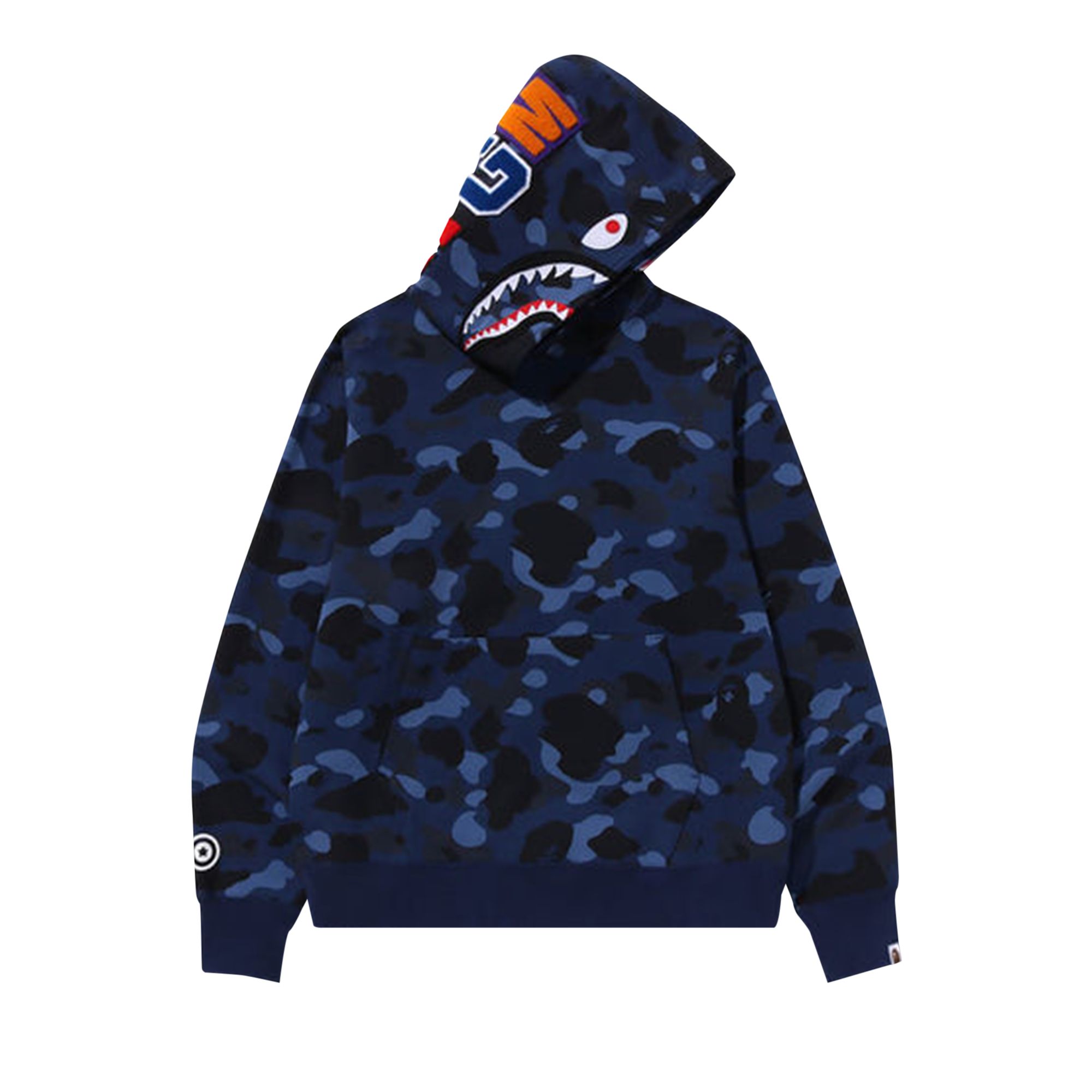 BAPE Color Camo Shark Pullover Hoodie 'Navy' | Blue | Men's Size 2XL