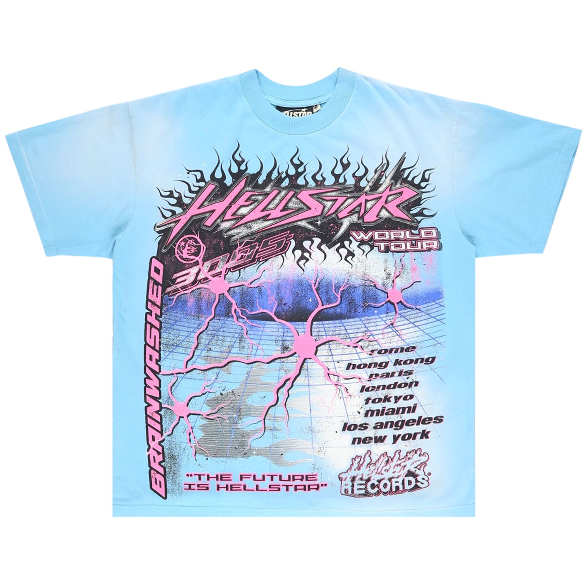Hellstar Neuron T-Shirt 'Light Blue' | Men's Size 2XL