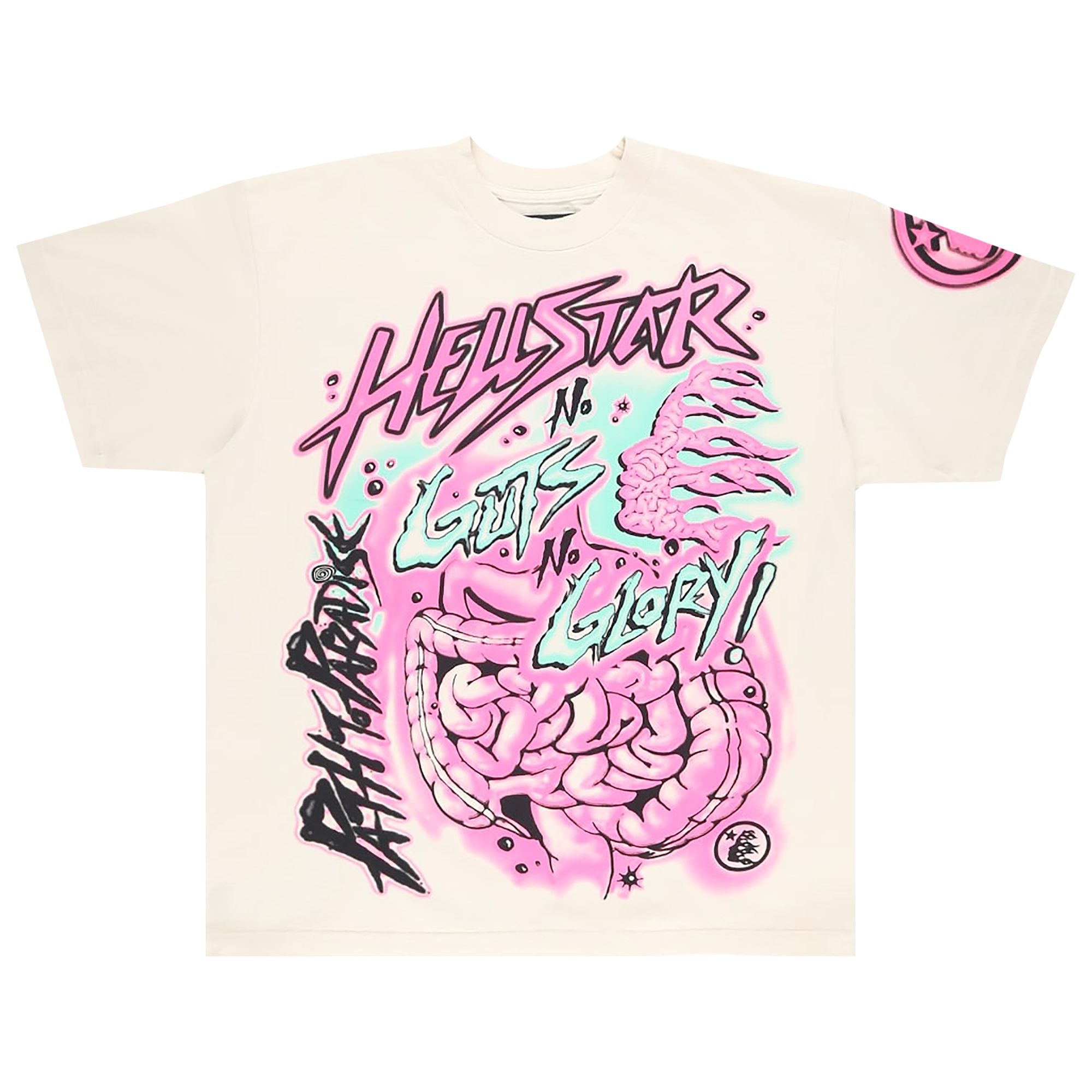 Pre-owned Hellstar No Guts No Glory T-shirt 'white/pink' | Men's Size M