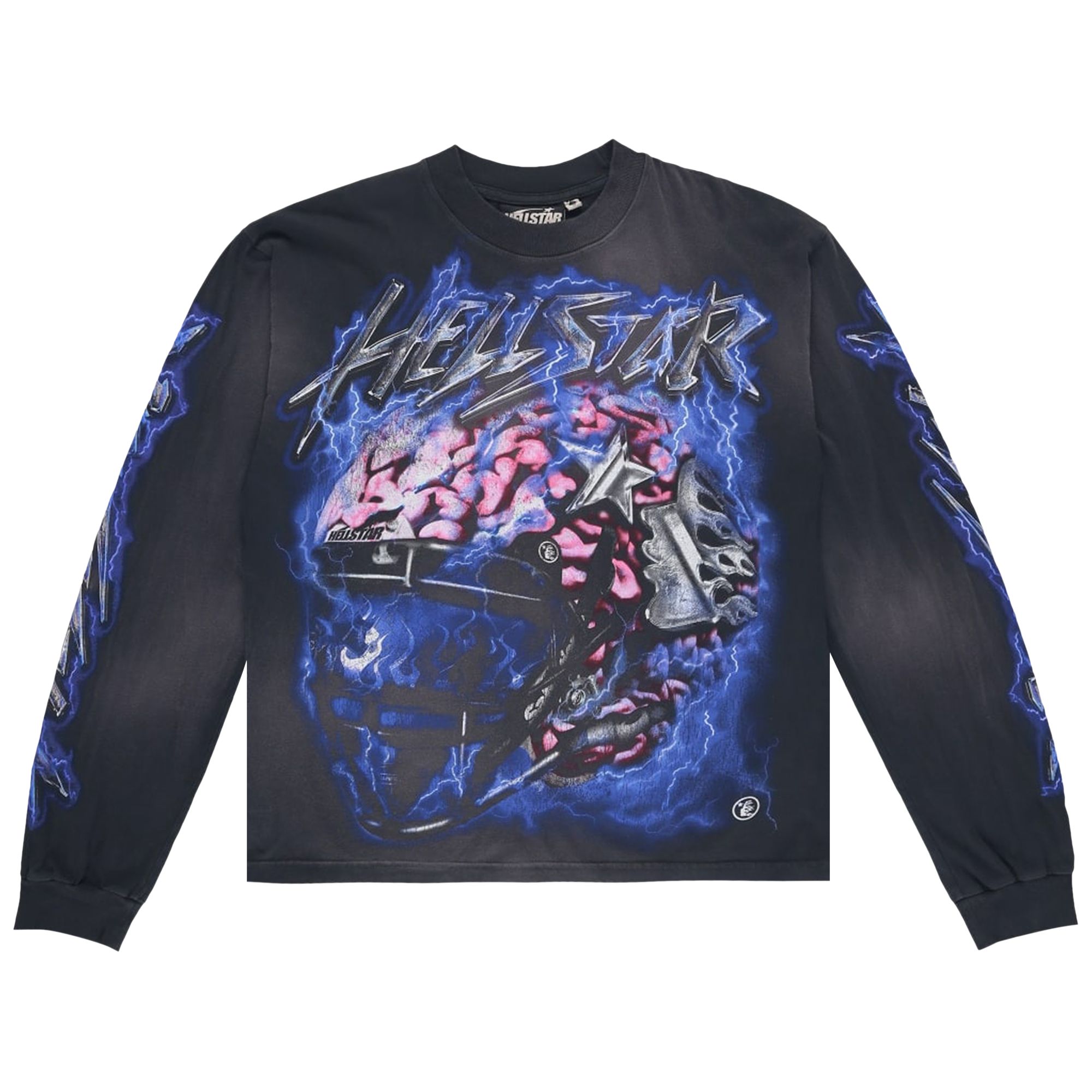 Hellstar Powered By The Star Long-Sleeve T-Shirt 'Black/Purple' | Men's Size 2XL