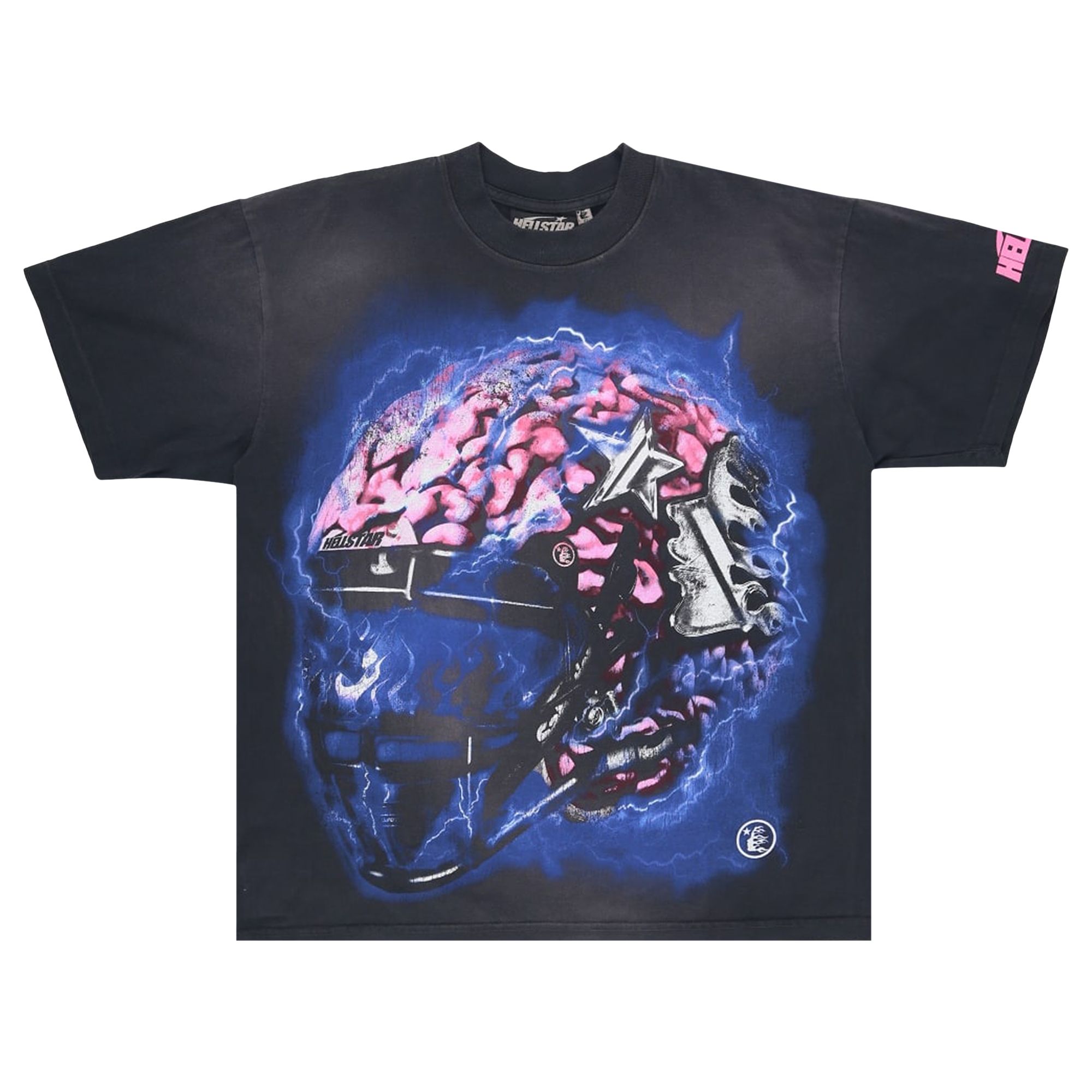 Pre-owned Hellstar Powered By The Star T-shirt 'black/purple'