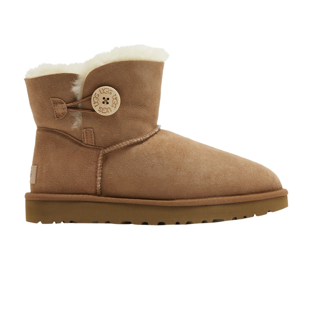 UGG Wmns Mini Bailey Button 2 Boot 'Chestnut' | Brown | Women's Size 9