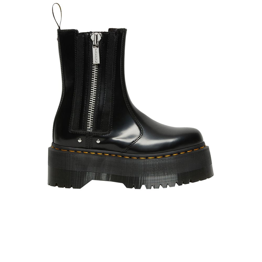 Pre-owned Dr. Martens' Wmns 2976 Max Leather Platform Chelsea Boot 'black'