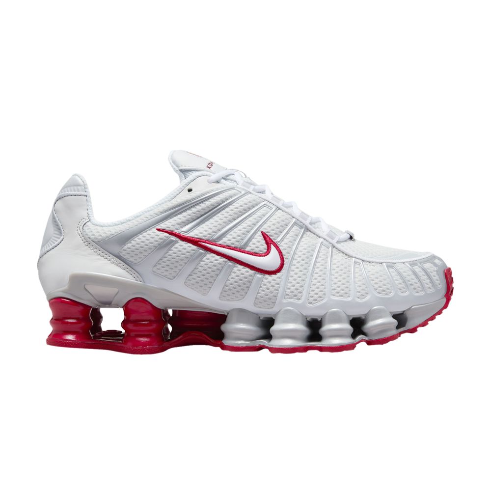 Click to view more detailed imagery on our partner's website Pre-owned Nike Wmns Shox Tl 'platinum Tint Gym Red' In White