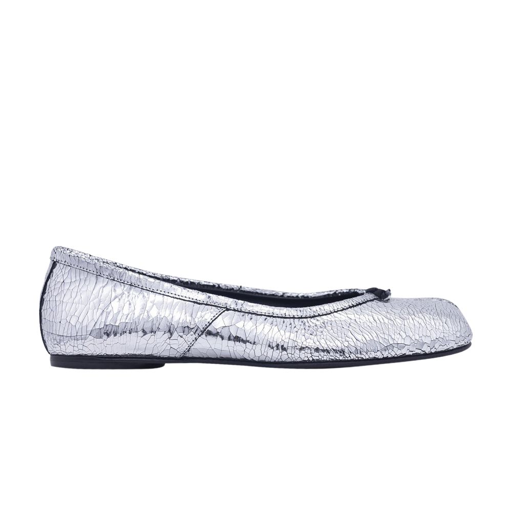 Pre-owned Maison Margiela Wmns Tabi Ballerina 'cracked Silver' | Women's Size 35