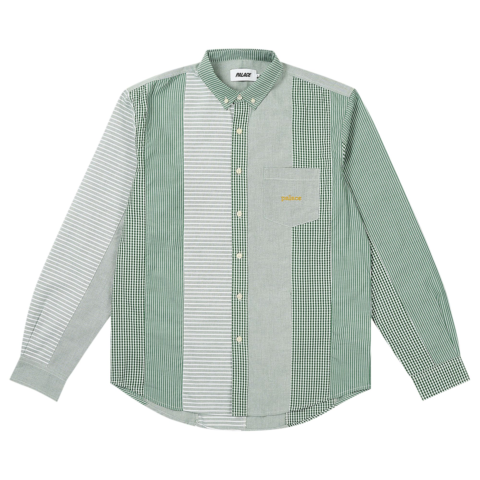 Palace Patchwork Stripe Shirt 'Green' | Men's Size S