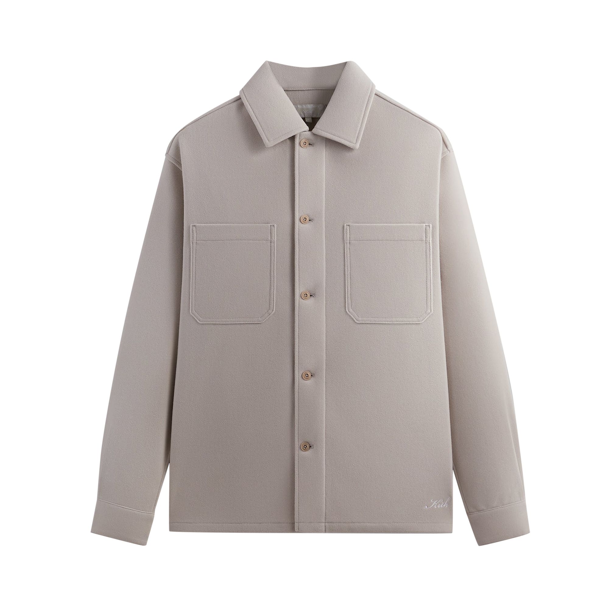 Pre-owned Kith Felted Jersey Ace Buttondown 'pyramid' In Grey