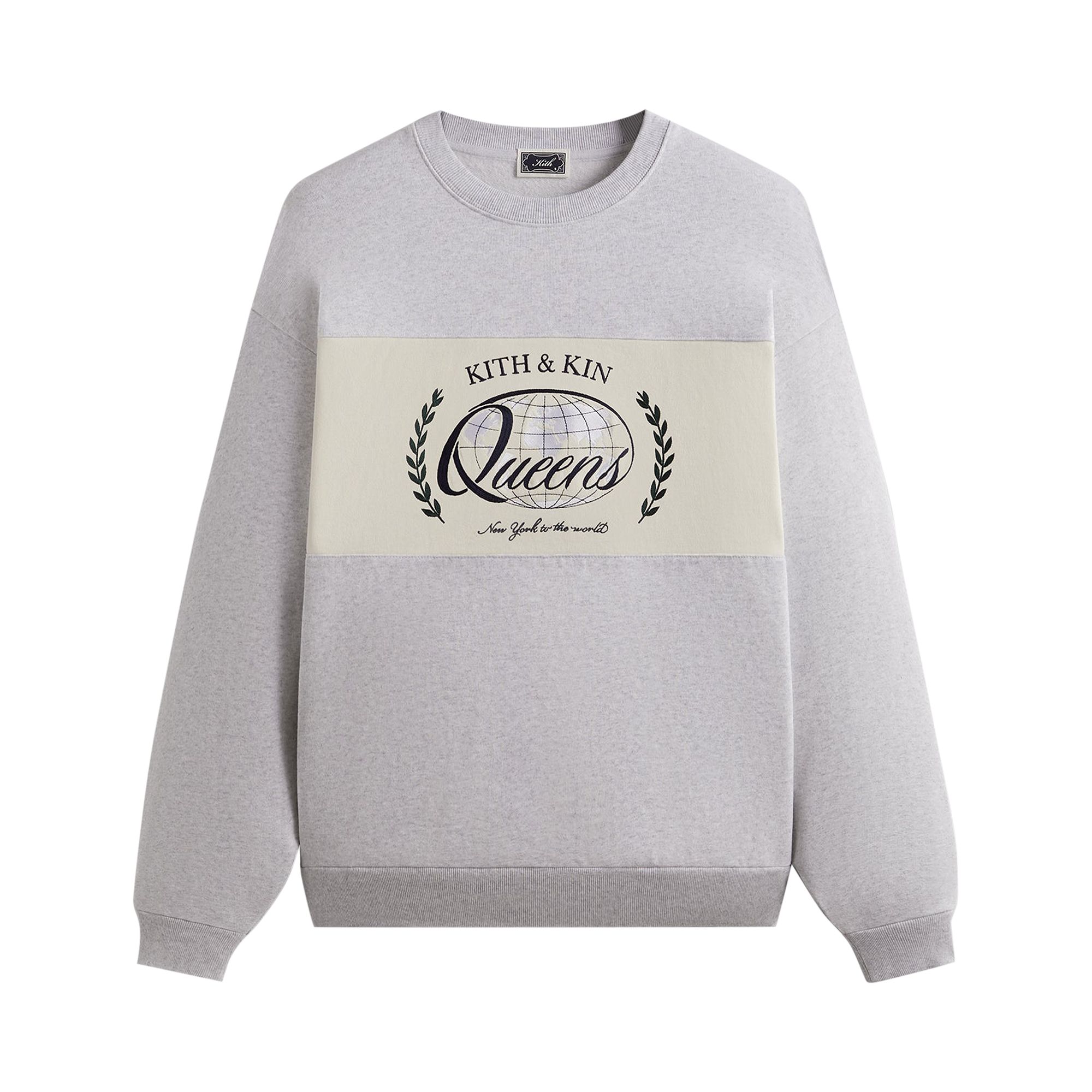 Pre-owned Kith Nelson Rugby Crewneck 'light Heather Grey' | Men's Size S In Gray