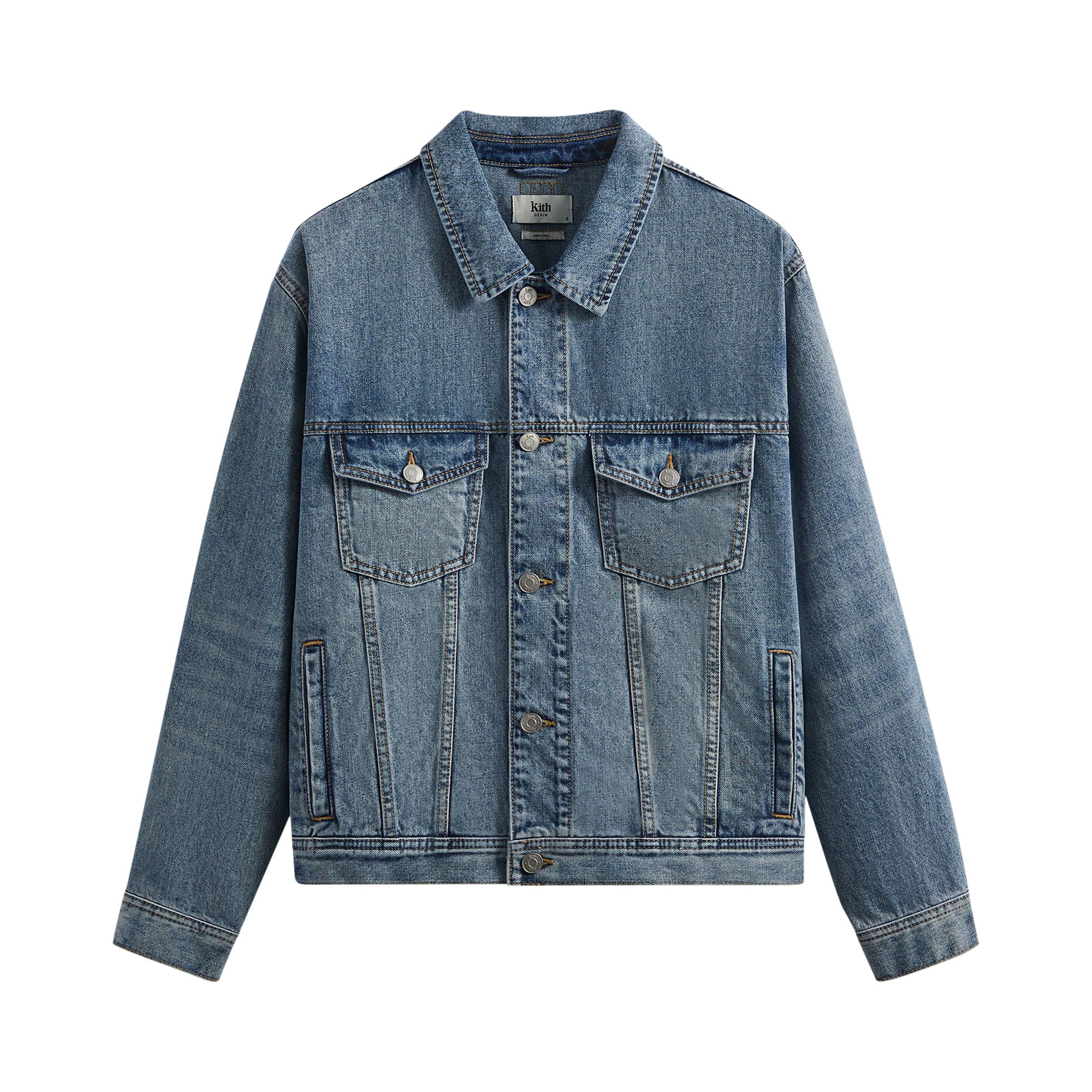 Pre-owned Kith Centre Denim Jacket 'dark Indigo' | Blue | Men's Size Xl