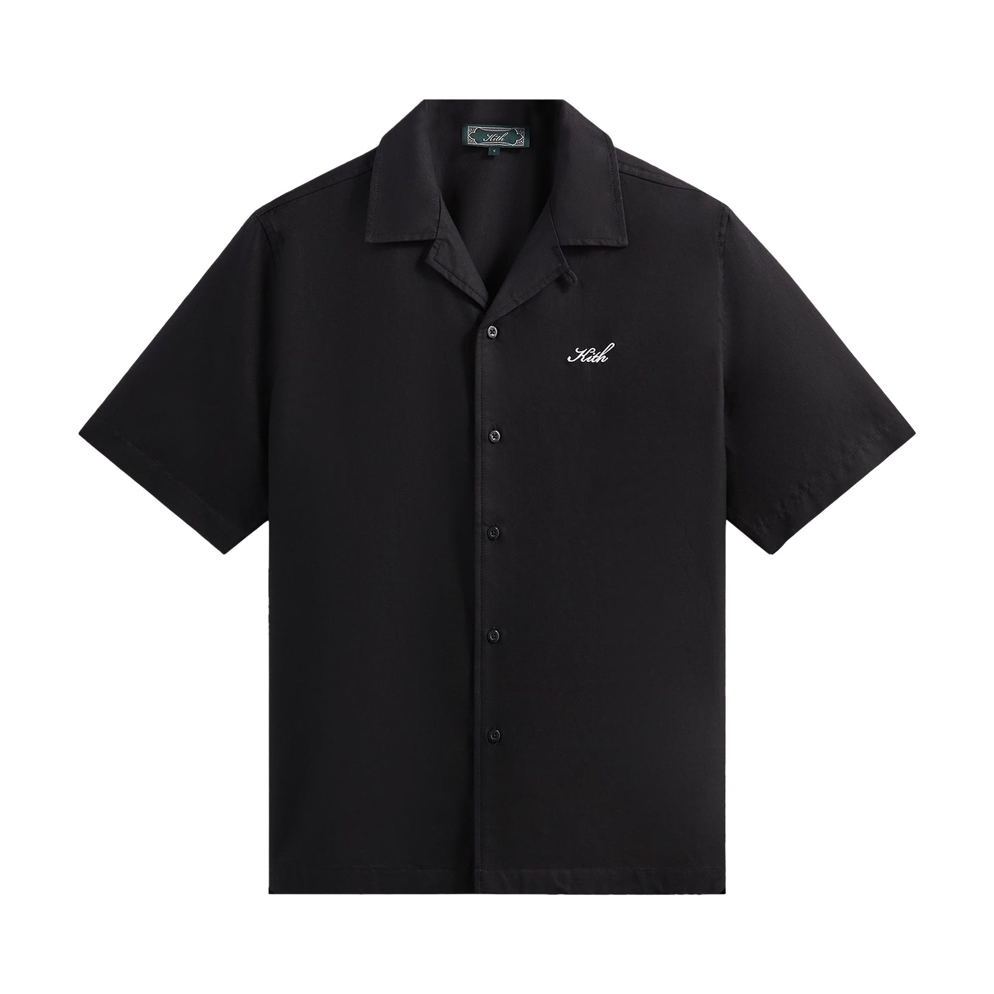 Pre-owned Kith Thompson Camp Collar Shirt 'black'