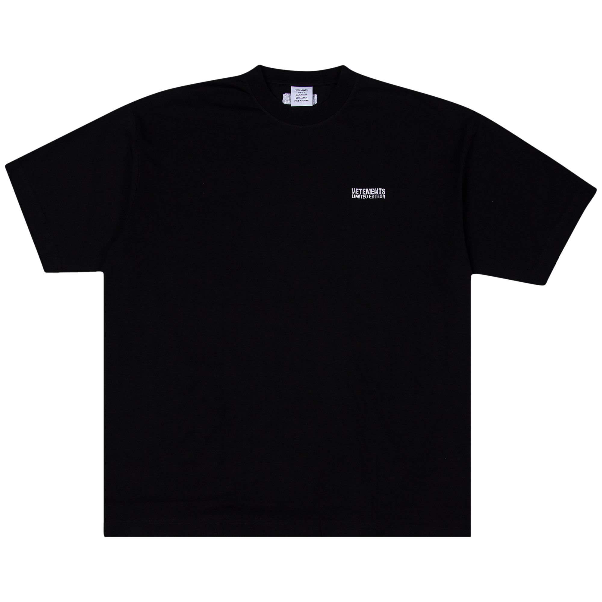 Pre-owned Vetements Embroidered Logo T-shirt 'black' | Men's Size S