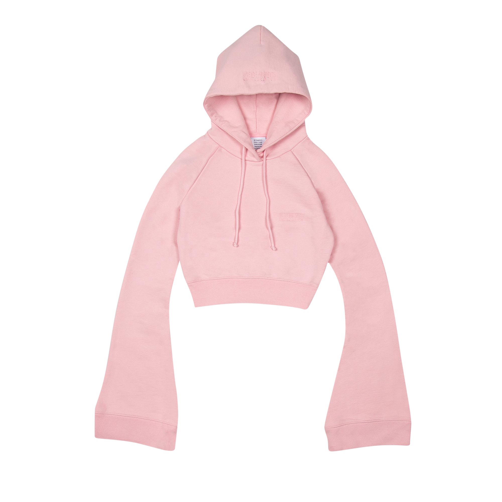 VETEMENTS Pre-owned Flared Sleeve Cropped Hoodie 'pink' | Women's Size S