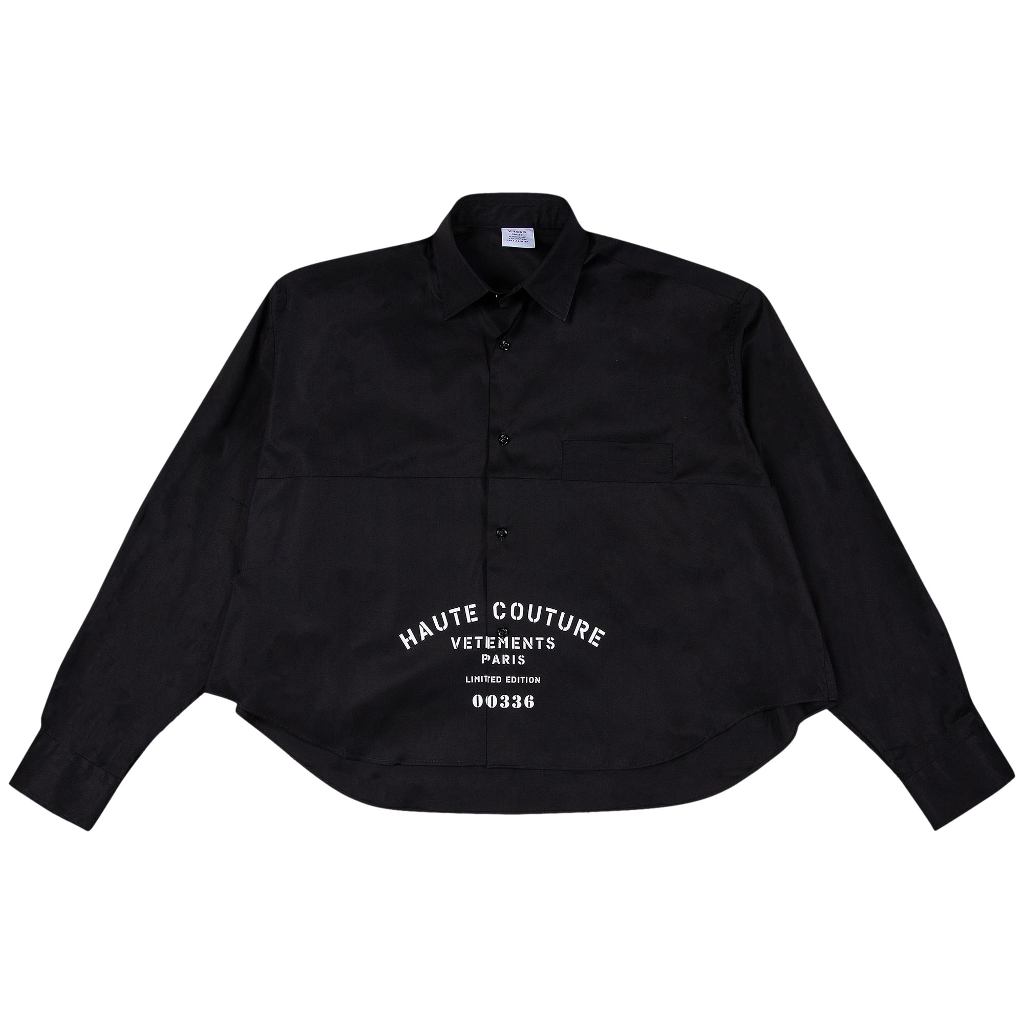 Pre-owned Vetements Haute Couture Cropped Shirt 'black' | Men's Size Xl