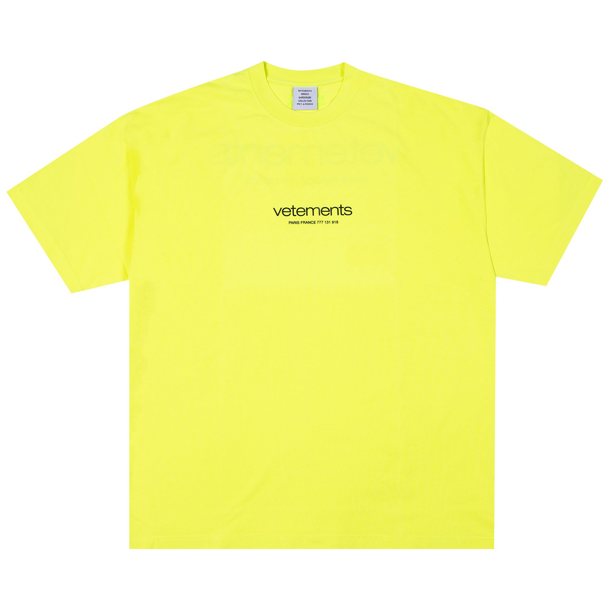 Pre-owned Vetements Urban Logo T-shirt 'neon Yellow' | Men's Size M