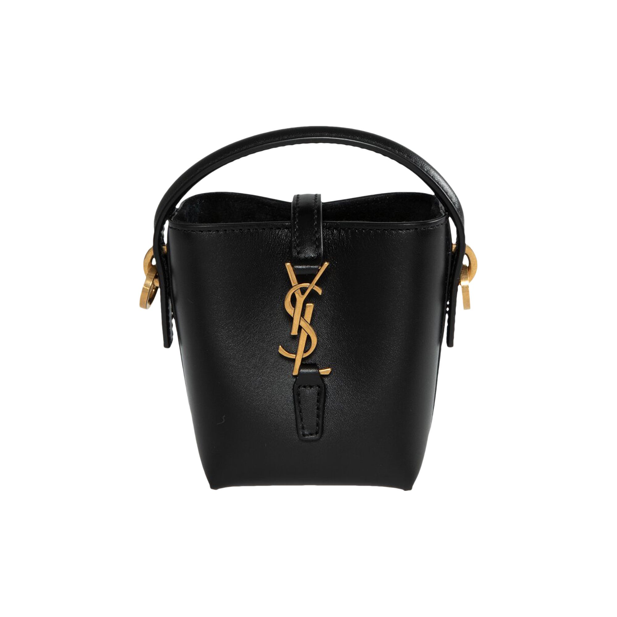 Pre-owned Saint Laurent Micro Le 37 Bucket Bag 'noir' In Black