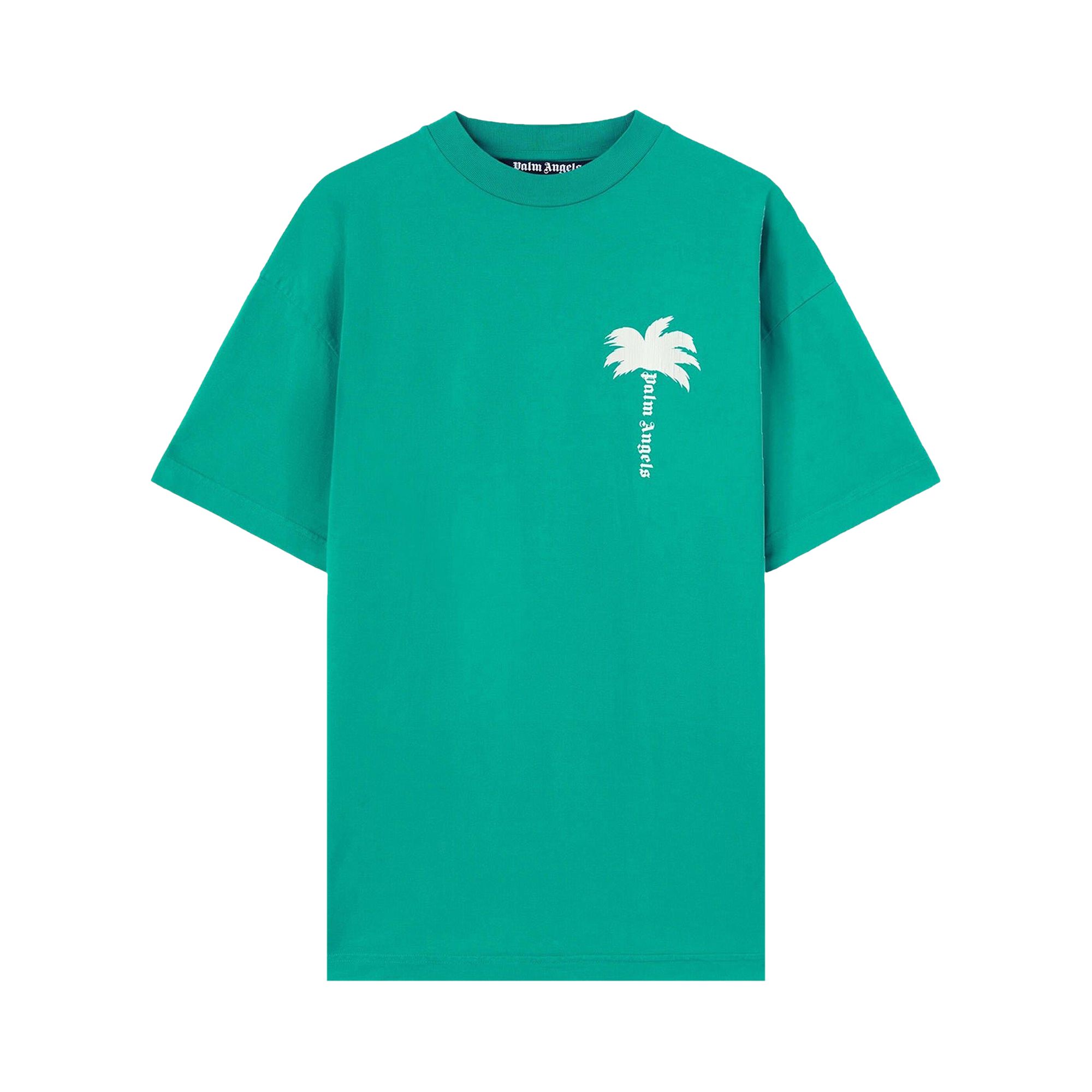 Pre-owned Palm Angels The Palm Tee 'green/off White' | Men's Size S
