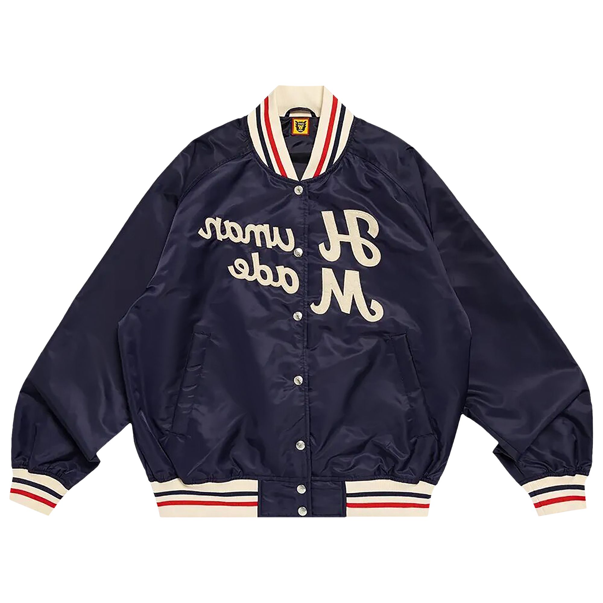 Pre-owned Human Made Stadium Jacket 'navy' In Blue