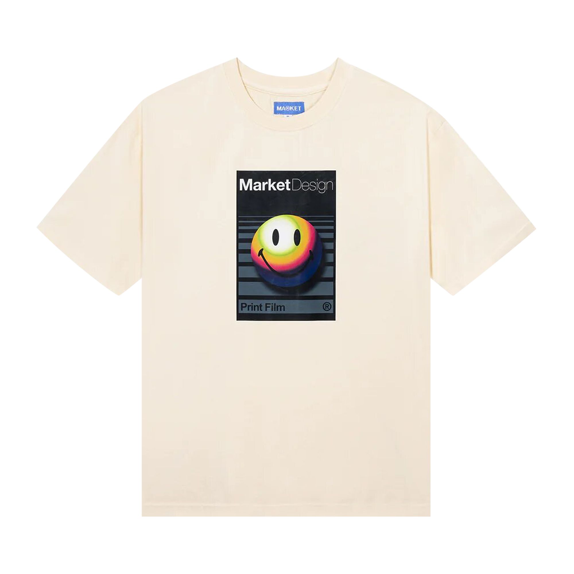 Pre-owned Market Smiley Analogue T-shirt 'ecru' | Cream | Men's Size Xl