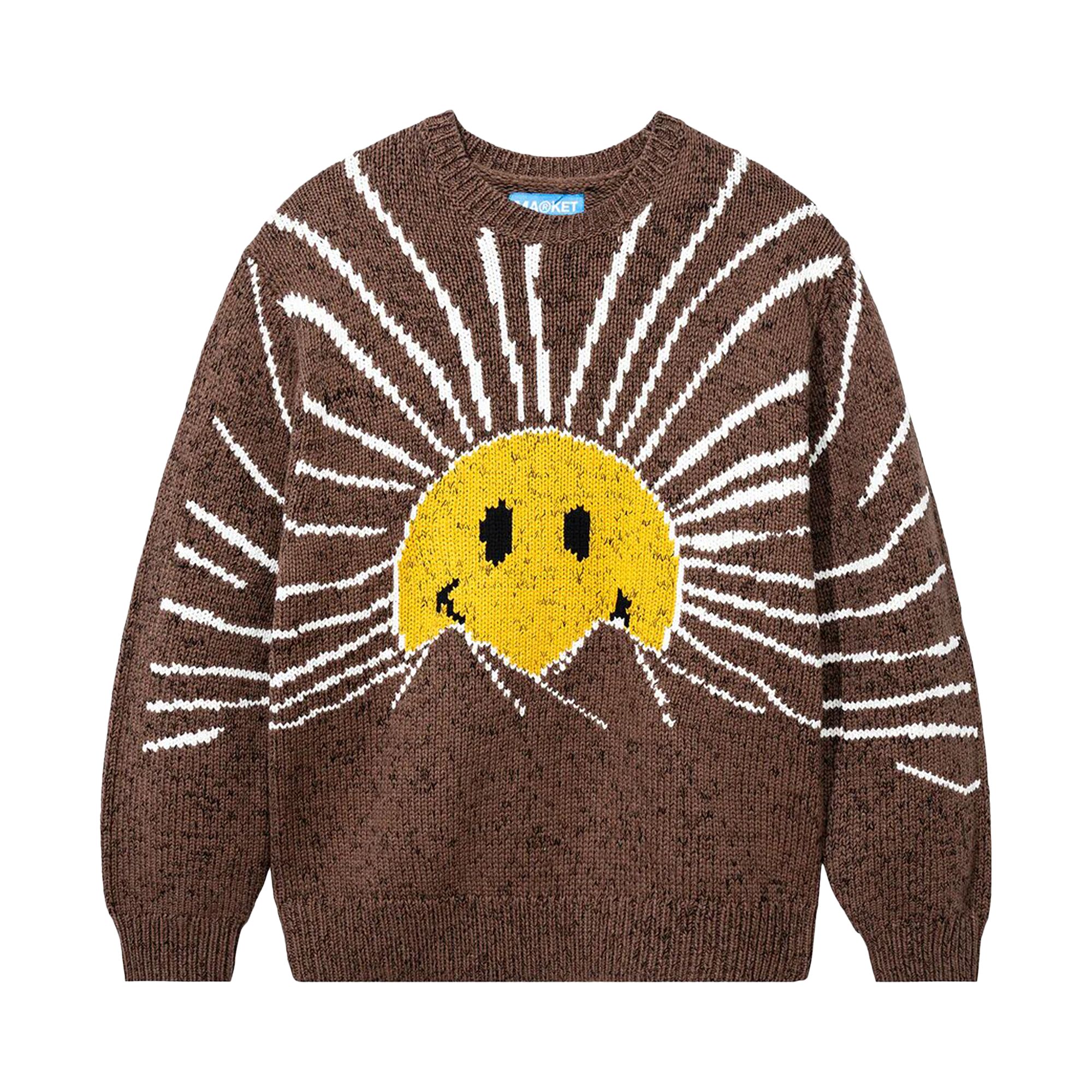 Market Smiley Sunrise Sweater 'Acorn' | Brown | Men's Size 2XL