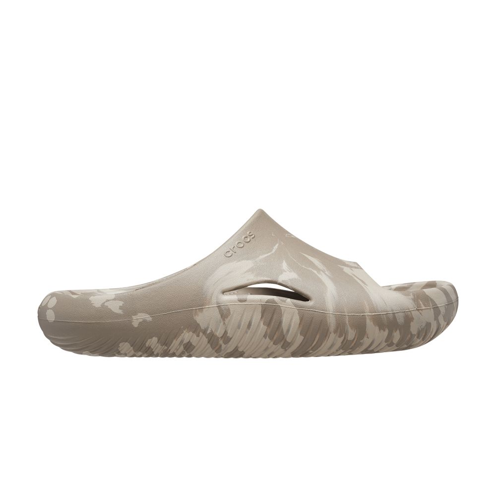 Pre-owned Crocs Mellow Slide 'marbled - Mushroom Cobblestone' In Tan