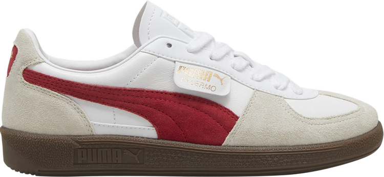 Palermo Leather White Club Red