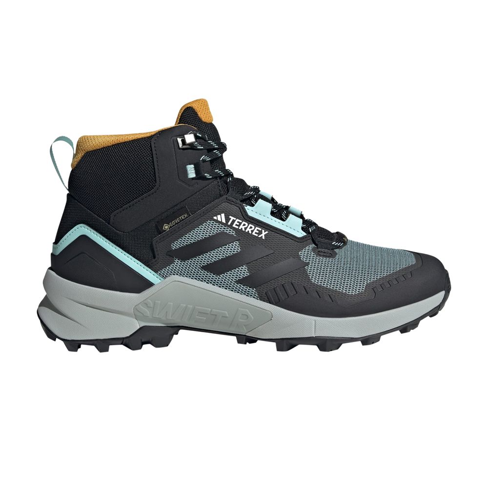 adidas Terrex Swift R3 Mid GORE-TEX 'Black Aqua Yellow' | Blue | Men's Size 9
